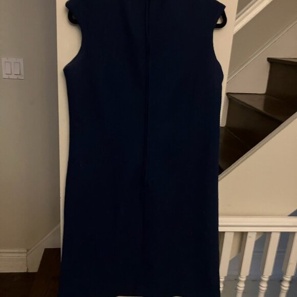 Vintage Navy Dress with White Piping - Picture 5 of 7